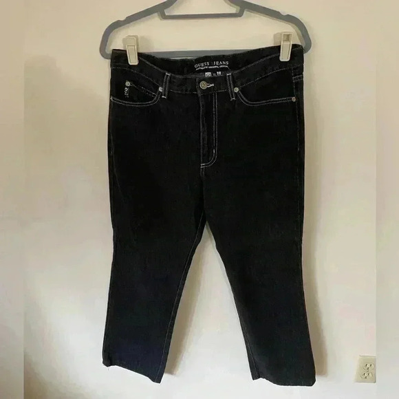 VINTAGE RARE GUESS JEANS WITH SILVER STITCHING SIZE 32 - Picture 3 of 4